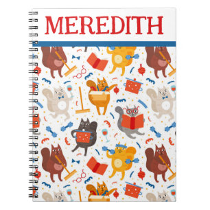 Busy Cats All Over Print Notebook