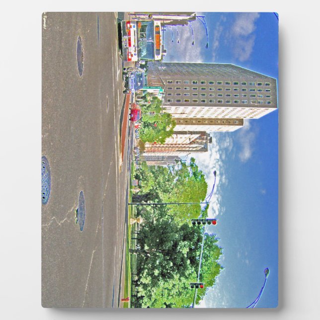 Busy Chicago Afternoon Plaque (Front)