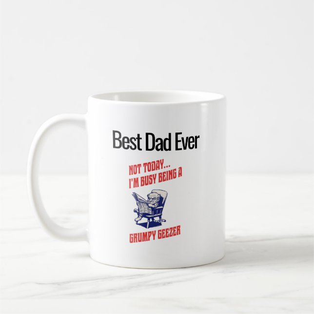 Busy Grumpy Geezer Coffee Mug (Left)