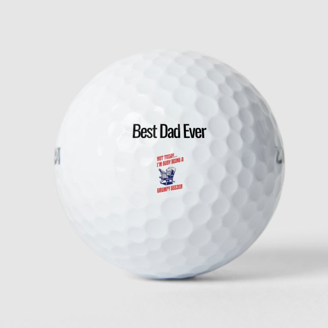 Busy Grumpy Geezer Golf Balls (Front)