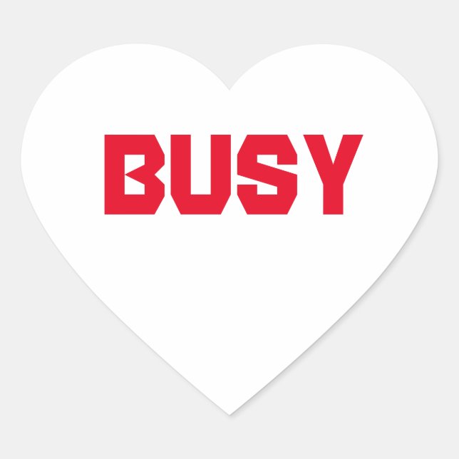 busy heart sticker (Front)