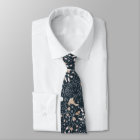 Busy Hedgerow Deep Blue Tie