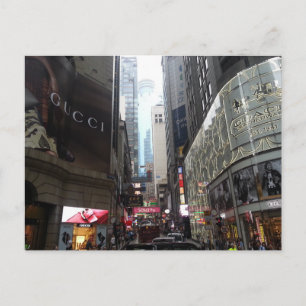 Busy Hong Kong Street Postcard