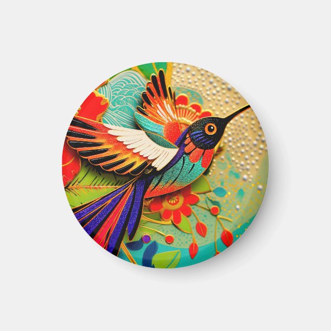 Busy Hummingbird Magnet (Front)