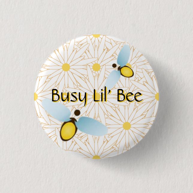 Busy Lil' Bee 3 Cm Round Badge (Front)