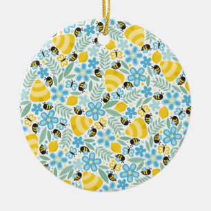 Busy Little Honeybees Ceramic Tree Decoration