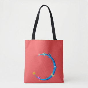 Busy Moon Pink Tote Bag