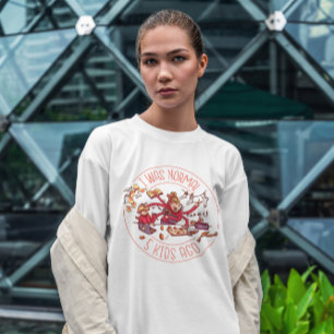 Busy Mother Funny Badge T-Shirt