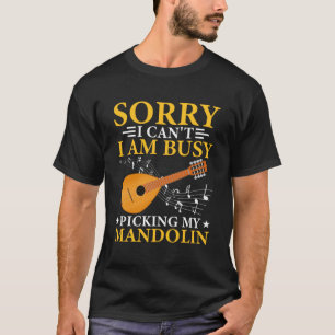 Busy Picking Mandolin Expert Musician Player Music T-Shirt