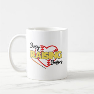 Busy Raising Ballers Baseball Mum Coffee Mug