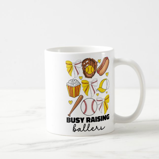 Busy Raising Byllers Bysebyll And Softbyll Mum Coq Coffee Mug (Right)