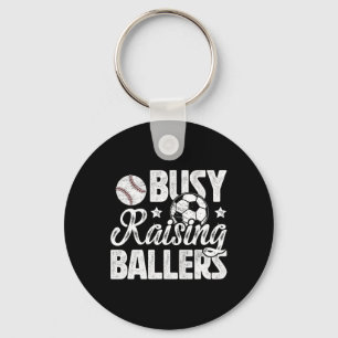 Busy Raising Byllers Soccer Bysebyll Dad Of Byller Key Ring