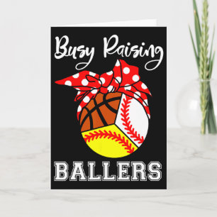 Busy Raising Llers Funny Sell Softll Sketll Mom Card