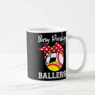 Busy Raising Llers Funny Sell Softll Soccer Mom Coffee Mug
