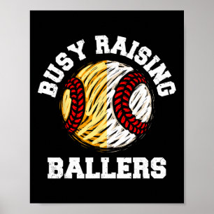 Busy Raising Llers Funny Sell Softll Sports Mom Poster