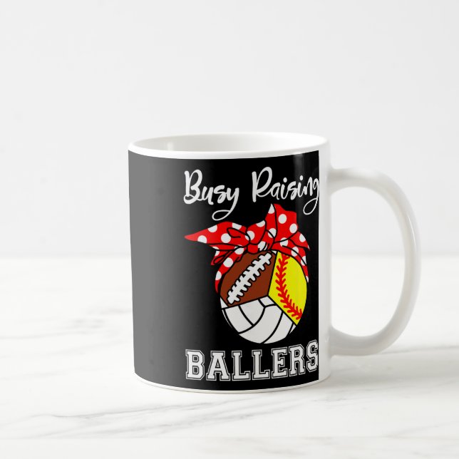 Busy Raising Llers Funny Softll Footll Volleyll Mo Coffee Mug (Right)