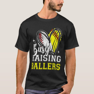 Busy Raising Llers Heart Softll Sell Mom  T-Shirt