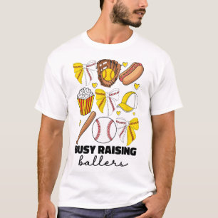 Busy Raising Llers Sell And Softll Mom Coquette Bo T-Shirt