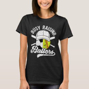 Busy Raising Llers Soccer Softll Dad Of Llers T-Shirt