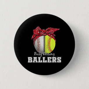 Busy Raising Llers Softll Sell Tee Sell Mom Gift 6 Cm Round Badge