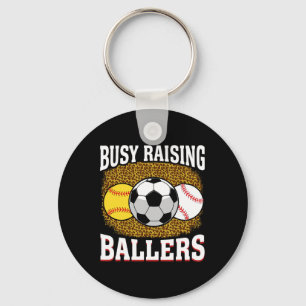 Busy Raising Llers Softll Soccer Sell Mom Key Ring