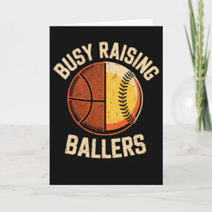 Busy Raising Llers Sports Mum Dad Sketll Softll Te Card