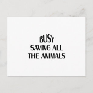 Busy Saving All The Animals Vet Gifts Postcard