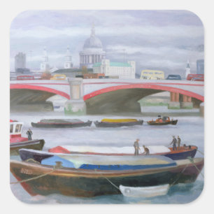 Busy Scene at Blackfriars 2005 Square Sticker