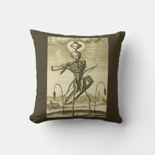 busy skeleton cushion