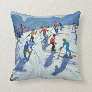 Busy Ski Slope Lofer 2004 Cushion