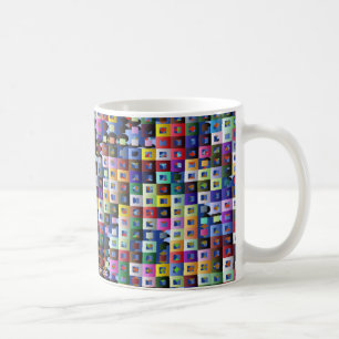 Busy Squares Coffee Mug