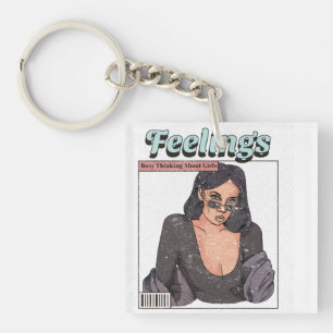 Busy Thinking About Girls Key Ring