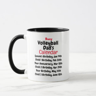Busy Volleyball Dad's Calendar Mug