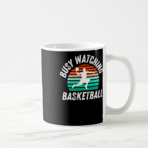 Busy Watching Basketball Flying Baller Novelty Gif Coffee Mug