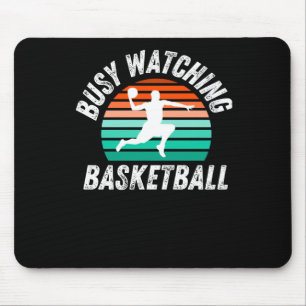 Busy Watching Basketball Flying Baller Novelty Gif Mouse Pad