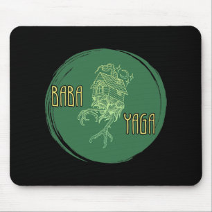 Busya Yaga Russian Fairy Tale Hut On Chicken Legs Mouse Pad