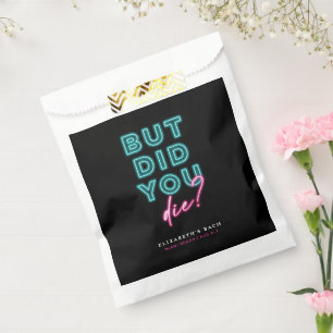 But Did You Die? Neon Blue & Pink Hangover Kit Favour Bag