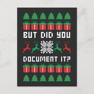 But Did You Document it Holiday Postcard