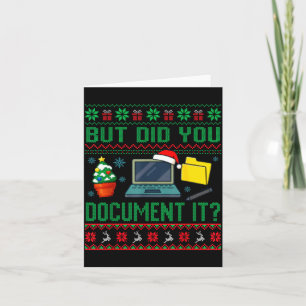 But Did You Doent It Funny Office Christmas Ugly S Card