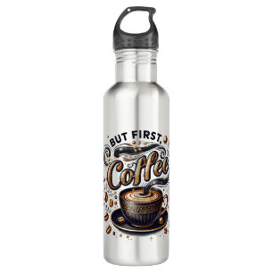 But First Coffee Art - Stylish Gold DesignBut Firs 710 Ml Water Bottle