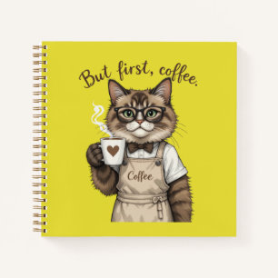 But First, Coffee Cat Notebook