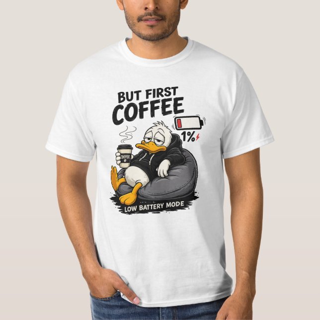BUT FIRST COFFEE Coffee Graphic Tee for Lovers (Front)