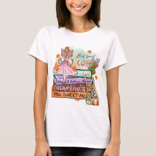 But First Coffee, Colorful Fall Book Lover's T-Shirt