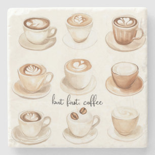 But First, Coffee Cups Stone Coaster