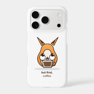 But First Coffee Cute Fox Coffee Lover Humour