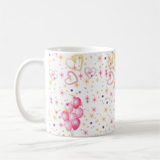 "But First, Coffee!" – Cute Starry & Heart-Them✨☕ Coffee Mug