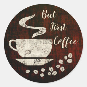 But First Coffee - Envelope Stickers
