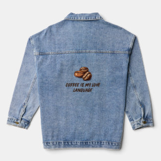 But First Coffee | Funny Coffee Lover T-Shirt Denim Jacket