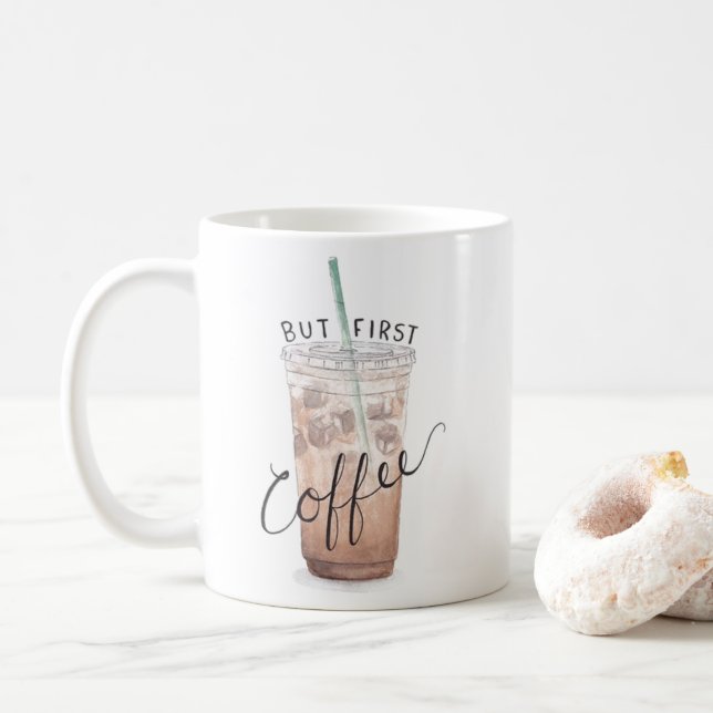 But First Coffee Hipster Mug (With Donut)