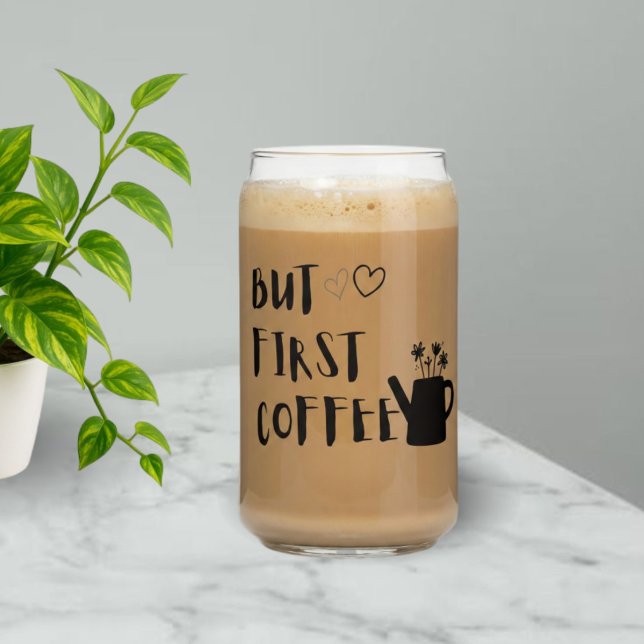 But First Coffee | Iced Coffee Cup Glass  (Creator Uploaded)